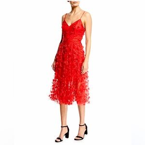 MILLY Joselyn Embroidered 3D Tulle Dress